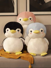 Sweet & Shy Penguin Cuddle Pillow - Cute Sofa Cushion Living Room Decor