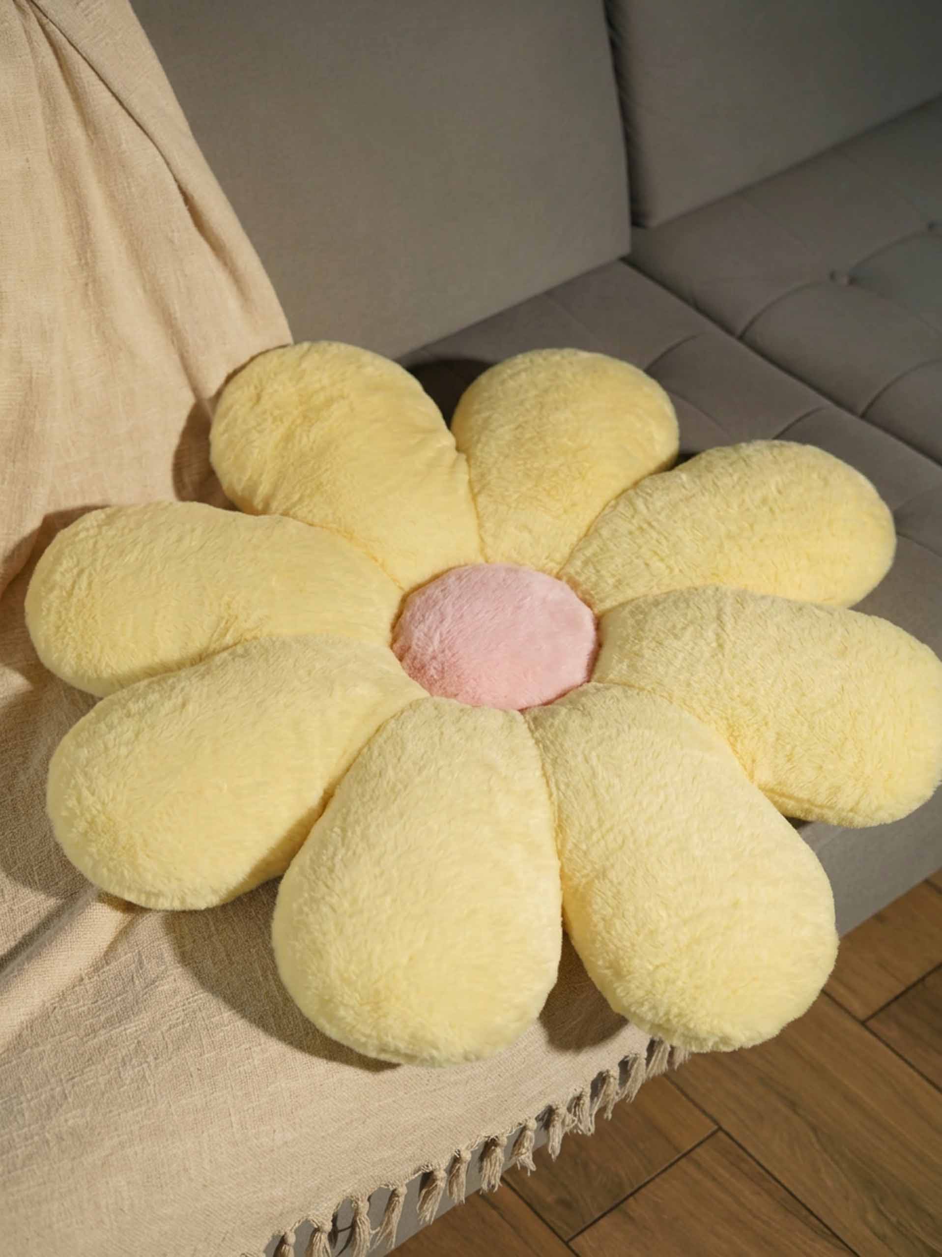 Bloom in Room Flowery Comfy Cushies - Cute Chair Cushion Soft Floor Mat Colorful Living Rooms Decor
