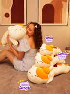 Blissfully Beaming Cutie Cat Cuddle Pillow - Cozy Corner Sleeptime Hug Pillow Room Decor
