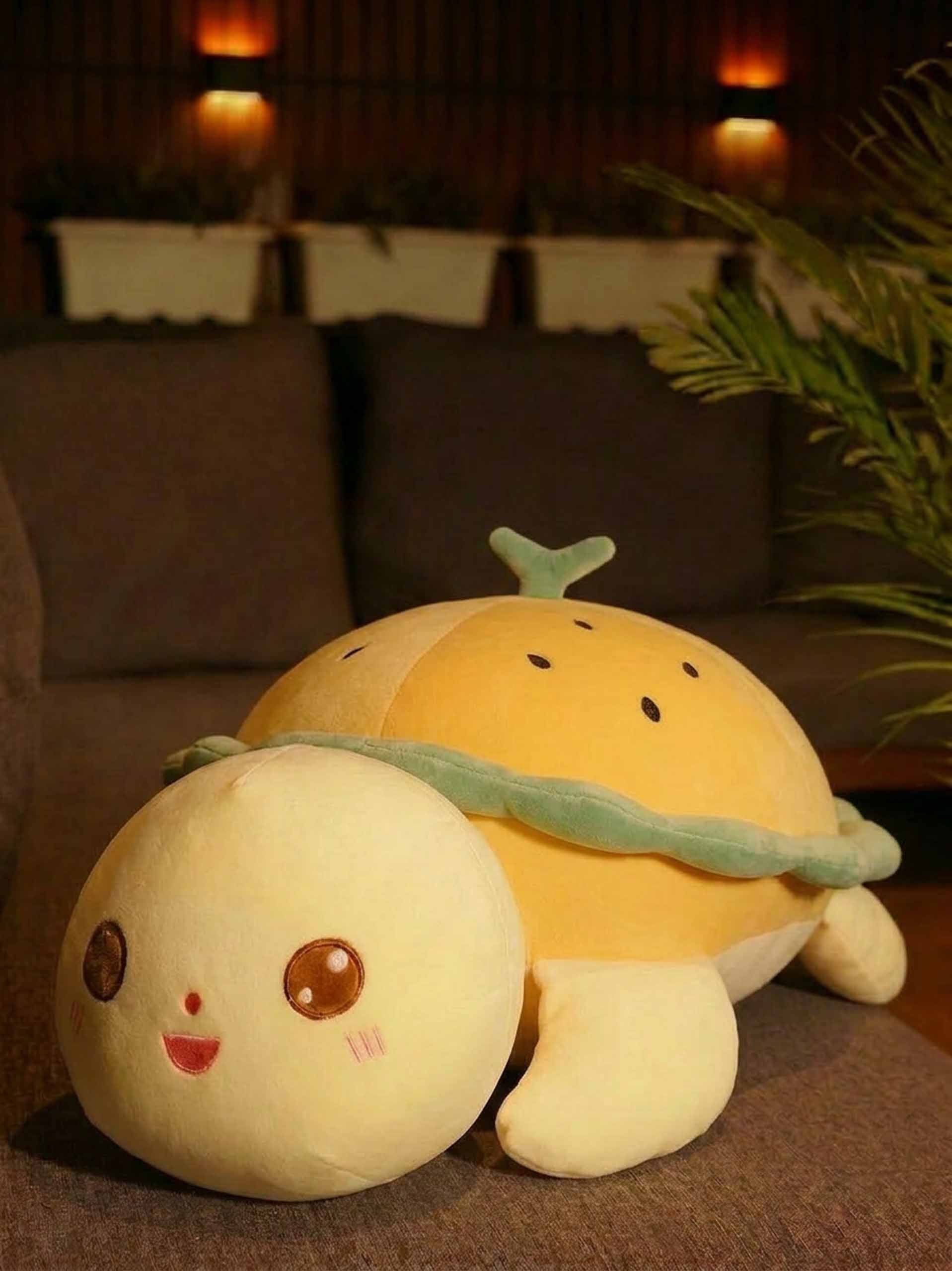 Forever Happy Watermelon Turtle Cuddle Pillow - Cute Soft Sleeping Pillow for Living Room