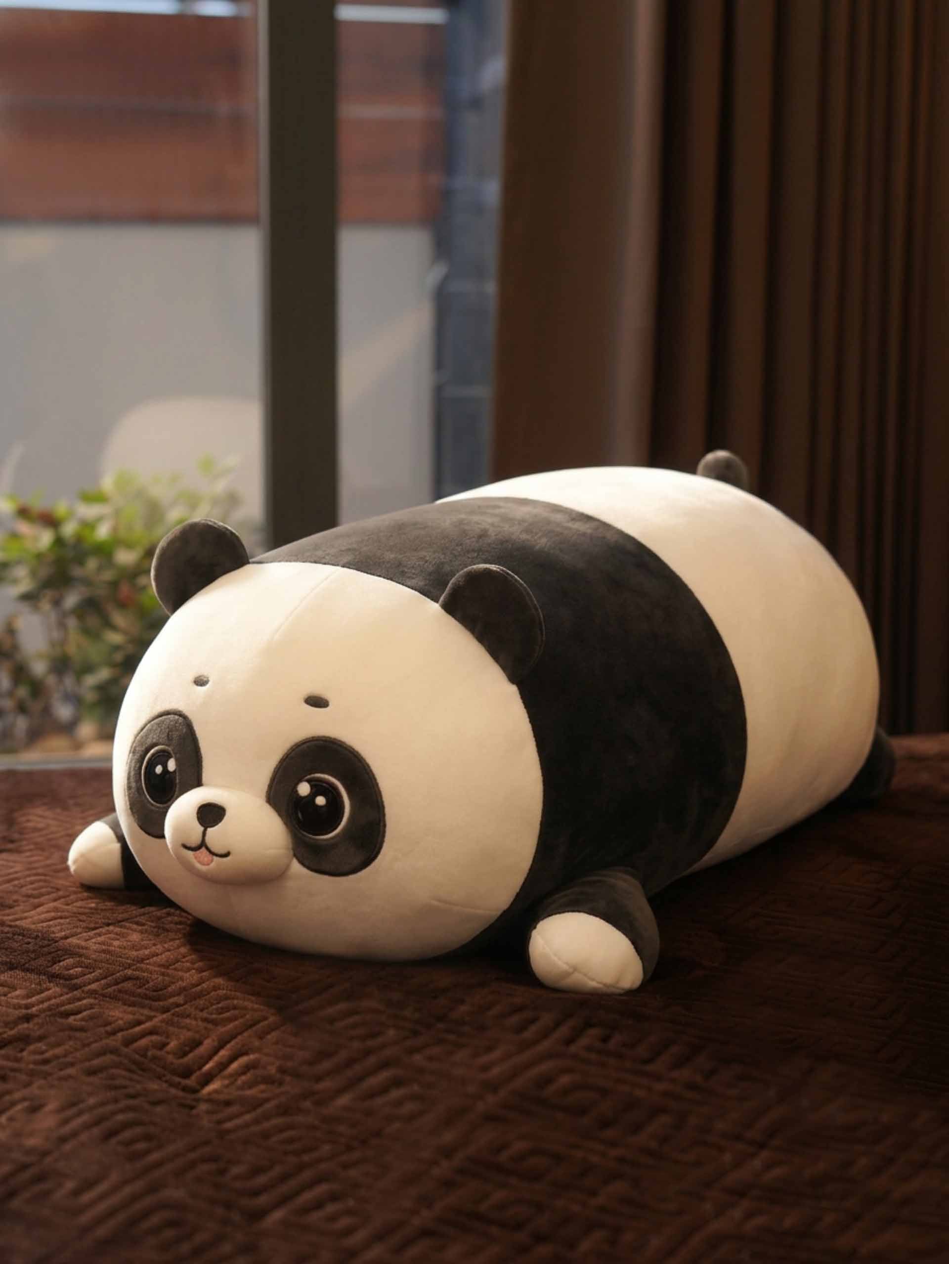Playful Panda Cuddle Pillow - Cute Baby Panda Bed and Sofa Pillow