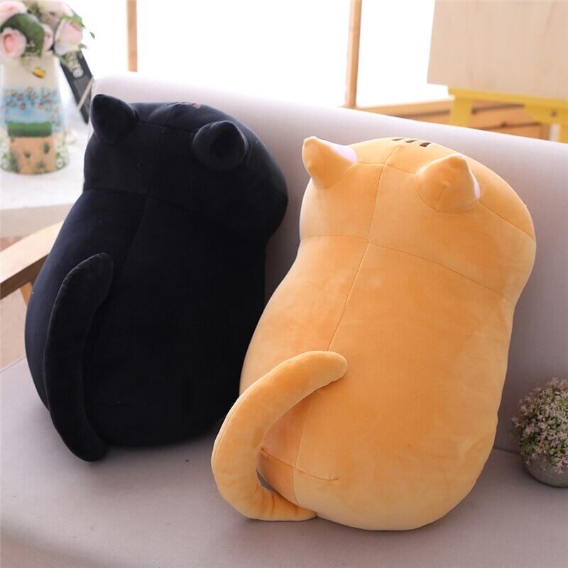 Kitty Cat Cuddle Pillow - Cylindrical Long Bedside Cute Nap Pillow for Sofa