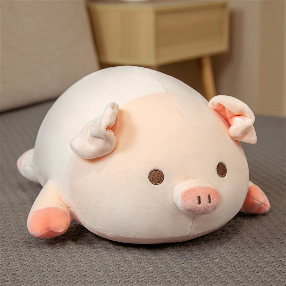 Lounging Piggy Cuddle Pillow - Cute Pink Sleeping Pillow Living Room D –  Eroloc